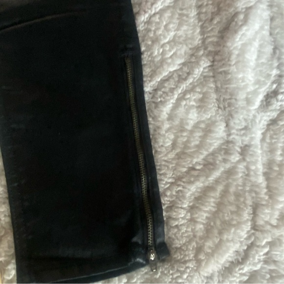 Rag & Bone Jeans Womens Size 27 Black Moto Coated Zippers Biker Edgy Ankle USA - Picture 7 of 8